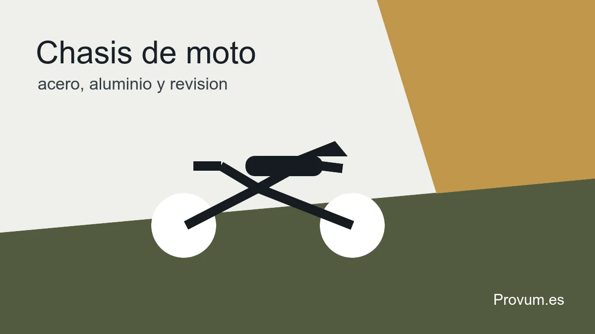 Chasis de moto con estructura resaltada para revisar materiales y compra usada