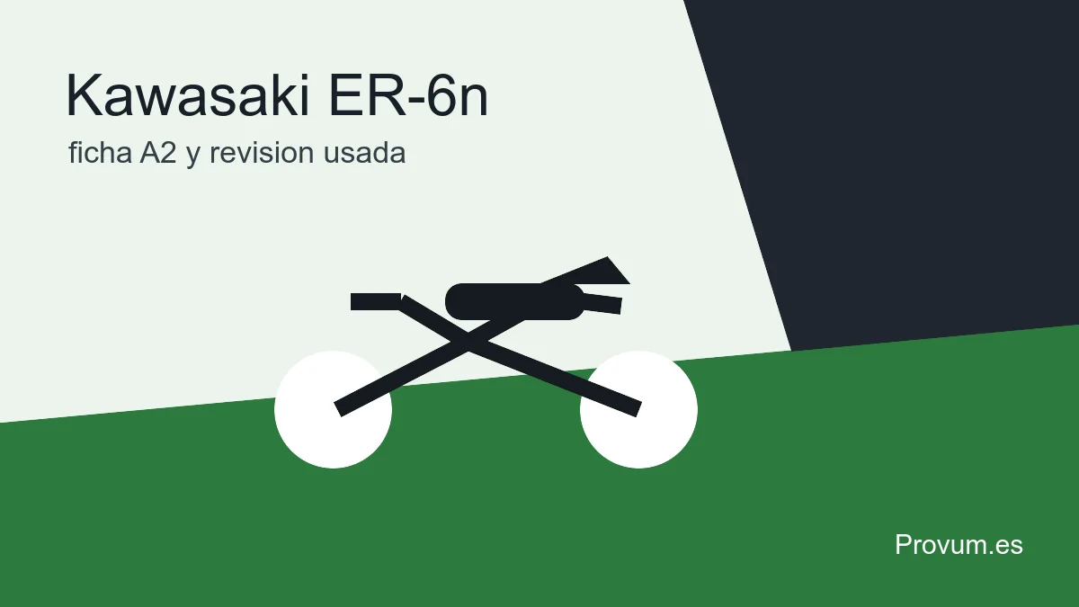 Ilustracion editorial de naked bicilindrica para ficha de Kawasaki ER-6n