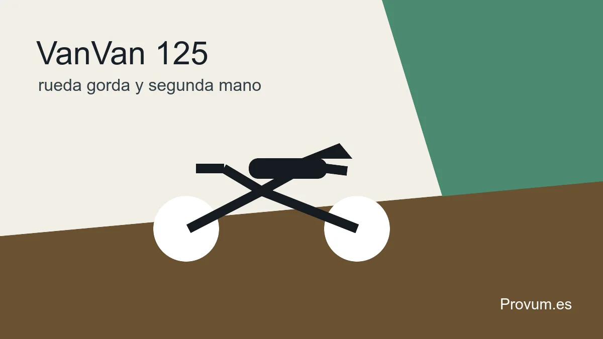 Ilustracion editorial de moto retro 125 con rueda ancha