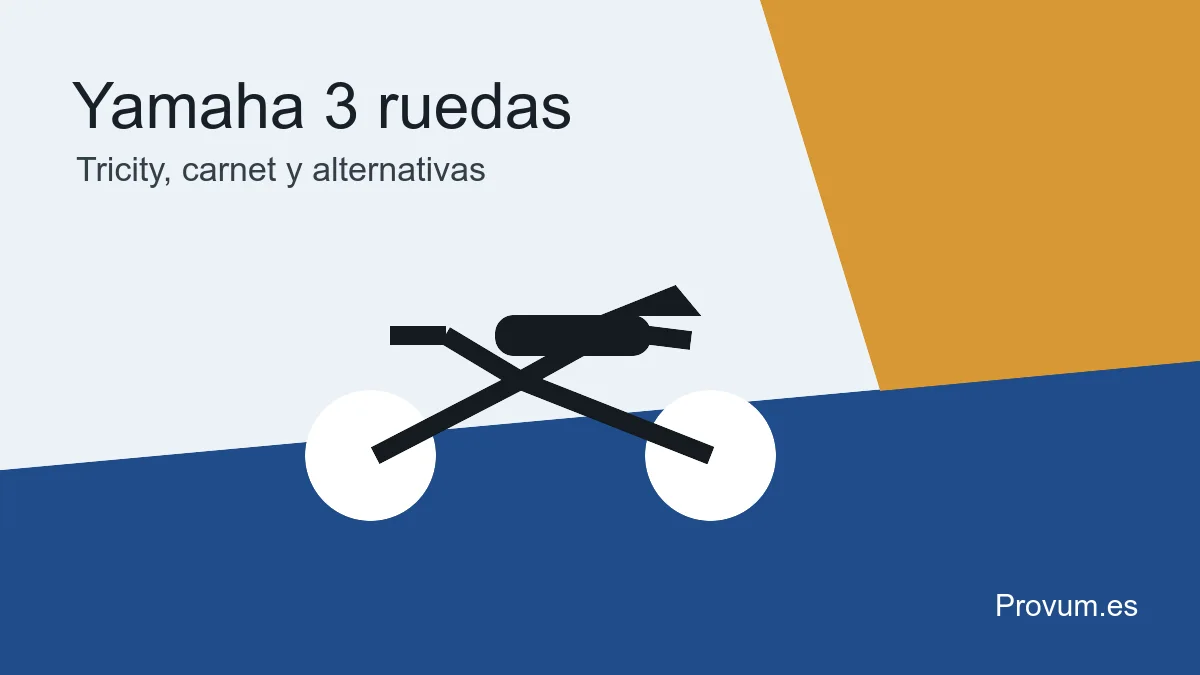 Ilustracion editorial de scooter de tres ruedas para comparar Yamaha Tricity y alternativas